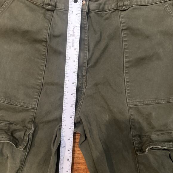H&M Women’s Cargo Pants Green 14 Carpenter - Picture 10 of 15